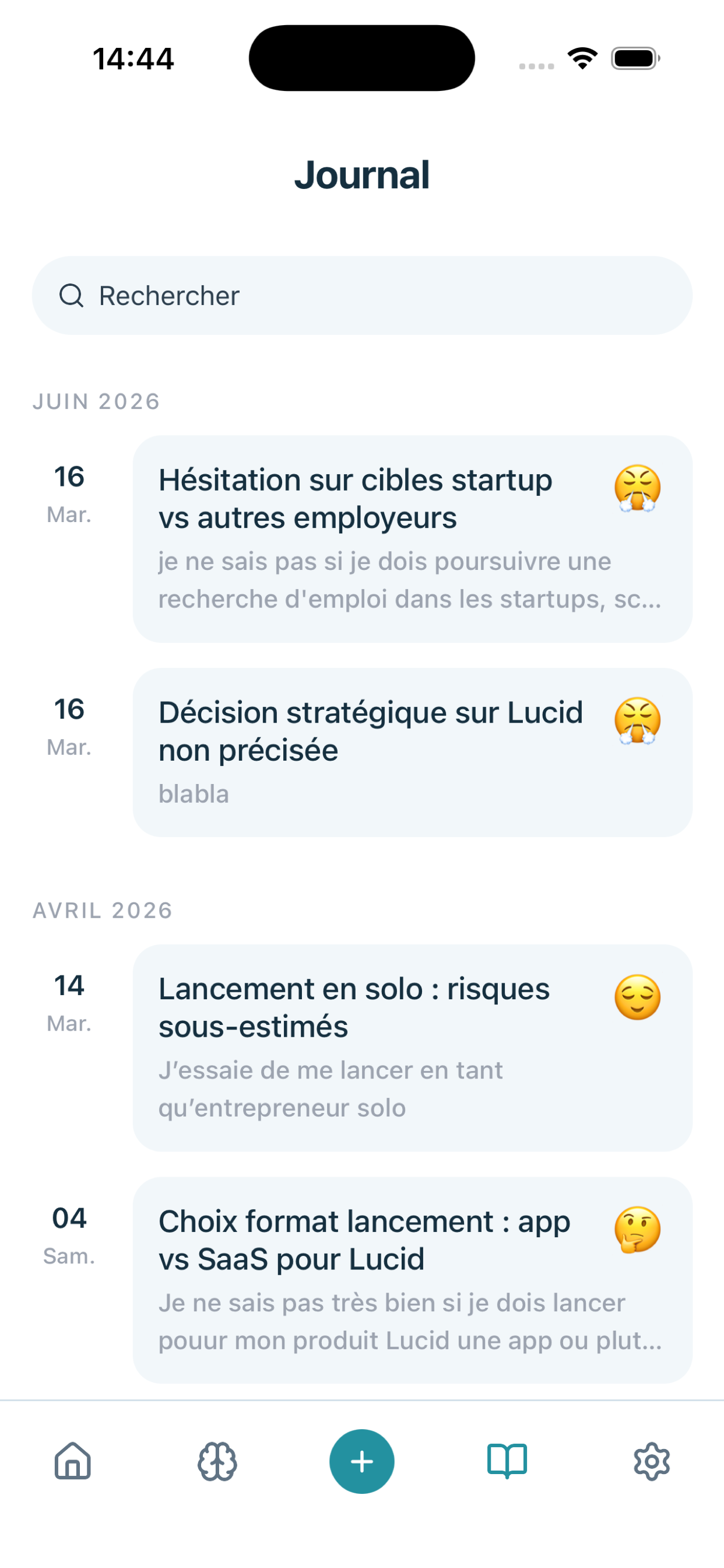 Decision journal